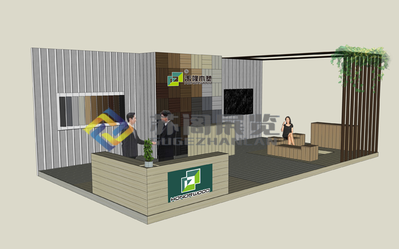 地面材料展—禾隆木塑展臺設(shè)計搭建
